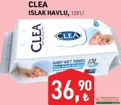CLEA ISLAK HAVLU MENDİL 120'Lİ fiyat ve kampanya bilgisi